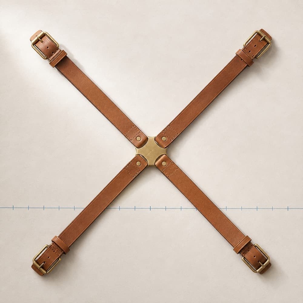 Cross Luggage Strap — Two axes instead of one, for a large case that will not close politely.