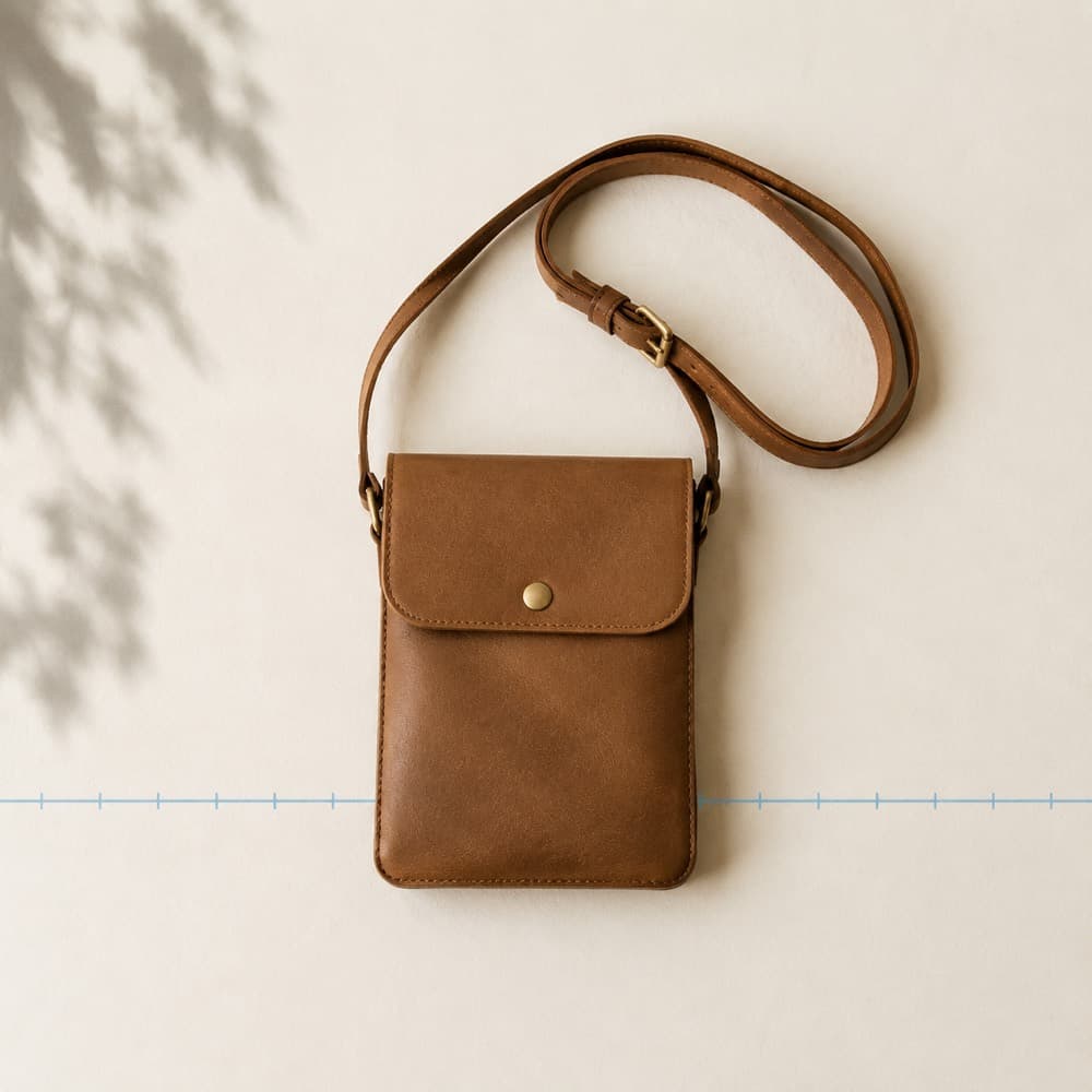 Day Pouch Cross-Body — The carry for a day when the case stays in the room.