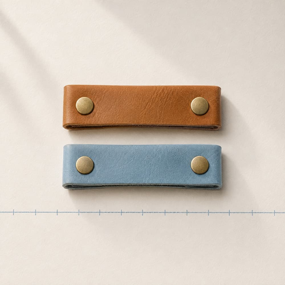 Leather Handle Wrap, Set of 2 — For when two people in the household own the same case.