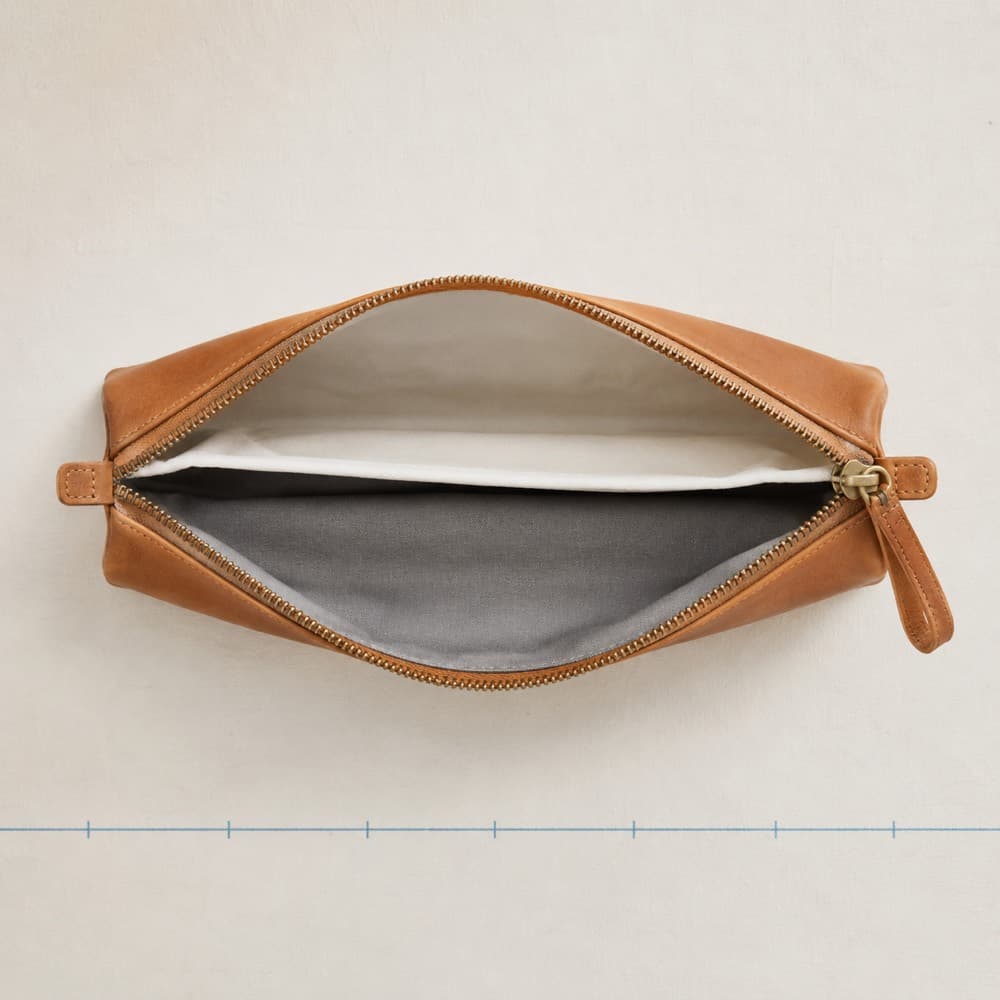 Laundry Pouch, Worn/Clean Split — One wall down the middle. Worn on one side, clean on the other.