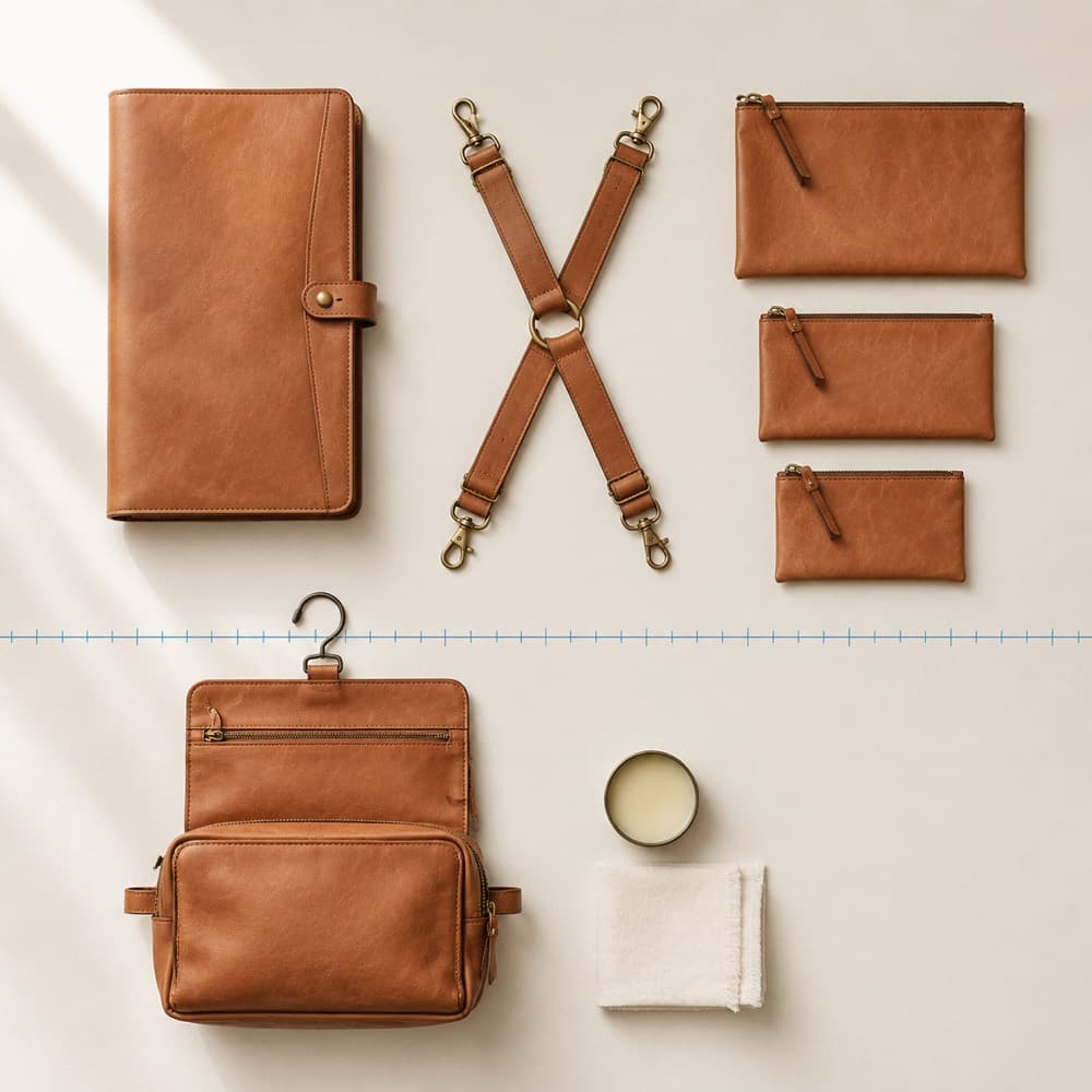 The Long Haul Set — The full run: documents, closure, packing, washing, care.