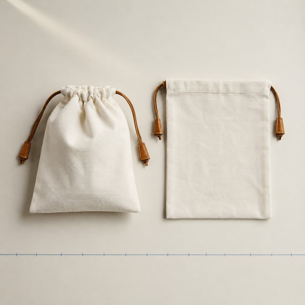 Storage Dust Bag Pair — Cotton, not plastic. Leather stored in plastic grows mould.